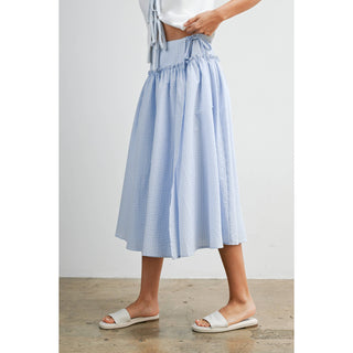 Aurora Checkered High-Waist Skirt