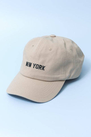 Beige New York Baseball Cap