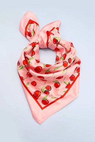 Cherry Print Bandana Scarf