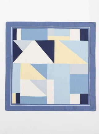 Color Block Silky Feel Bandana Scarf