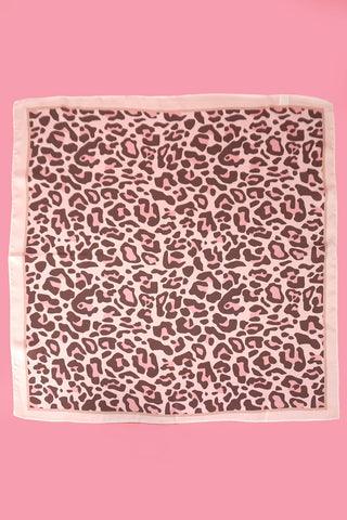 Leopard Animal Silky Feel Bandana Scarf