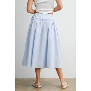 Aurora Checkered High-Waist Skirt