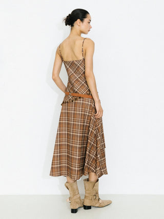 Checkered A-Line Cami Dress