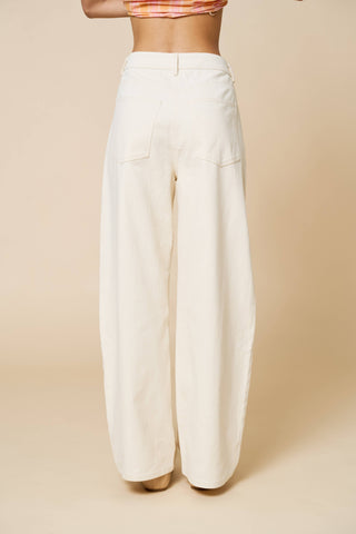 Daisy Cream Barrel Pants
