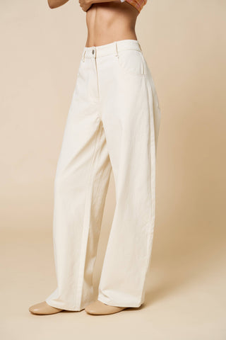 Daisy Cream Barrel Pants