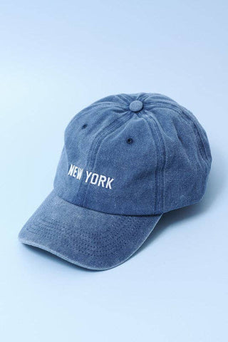New York Baseball Cap (Denim)
