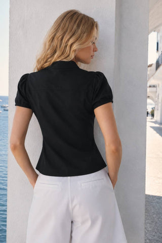Julie Tied Poplin Top