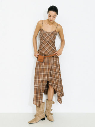 Checkered A-Line Cami Dress