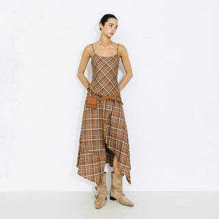 Checkered A-Line Cami Dress