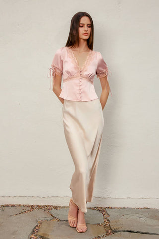 Alice Satin Lace Blouse